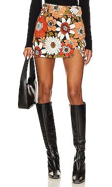 Show Me Your Mumu Tyra Belted Skirt in Hutton Floral Corduroy from Revolve.com | Revolve Clothing (Global)