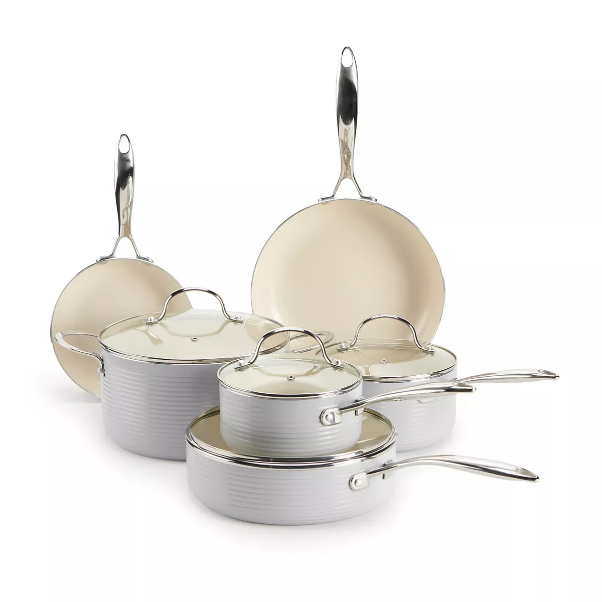 Food Network™ Farmstead 10-pc. Nonstick Ceramic Cookware Set | Kohl's