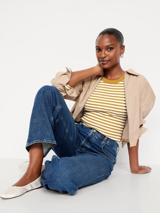 Snug Long-Sleeve Crew-Neck T-Shirt | Old Navy (US)