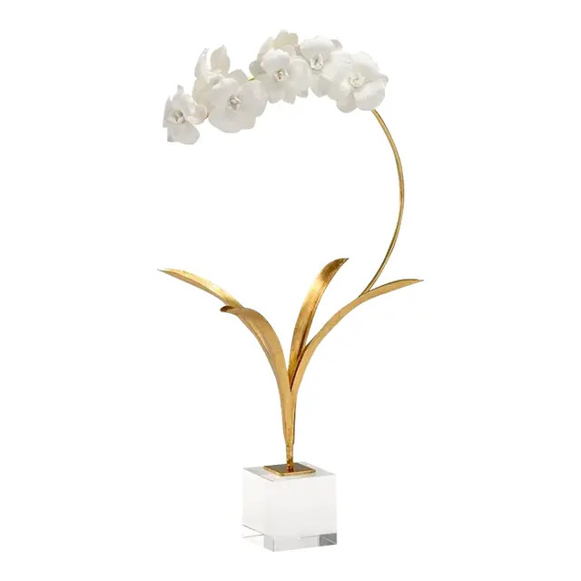 Chelsea House Small Orchid on Stand | Chairish