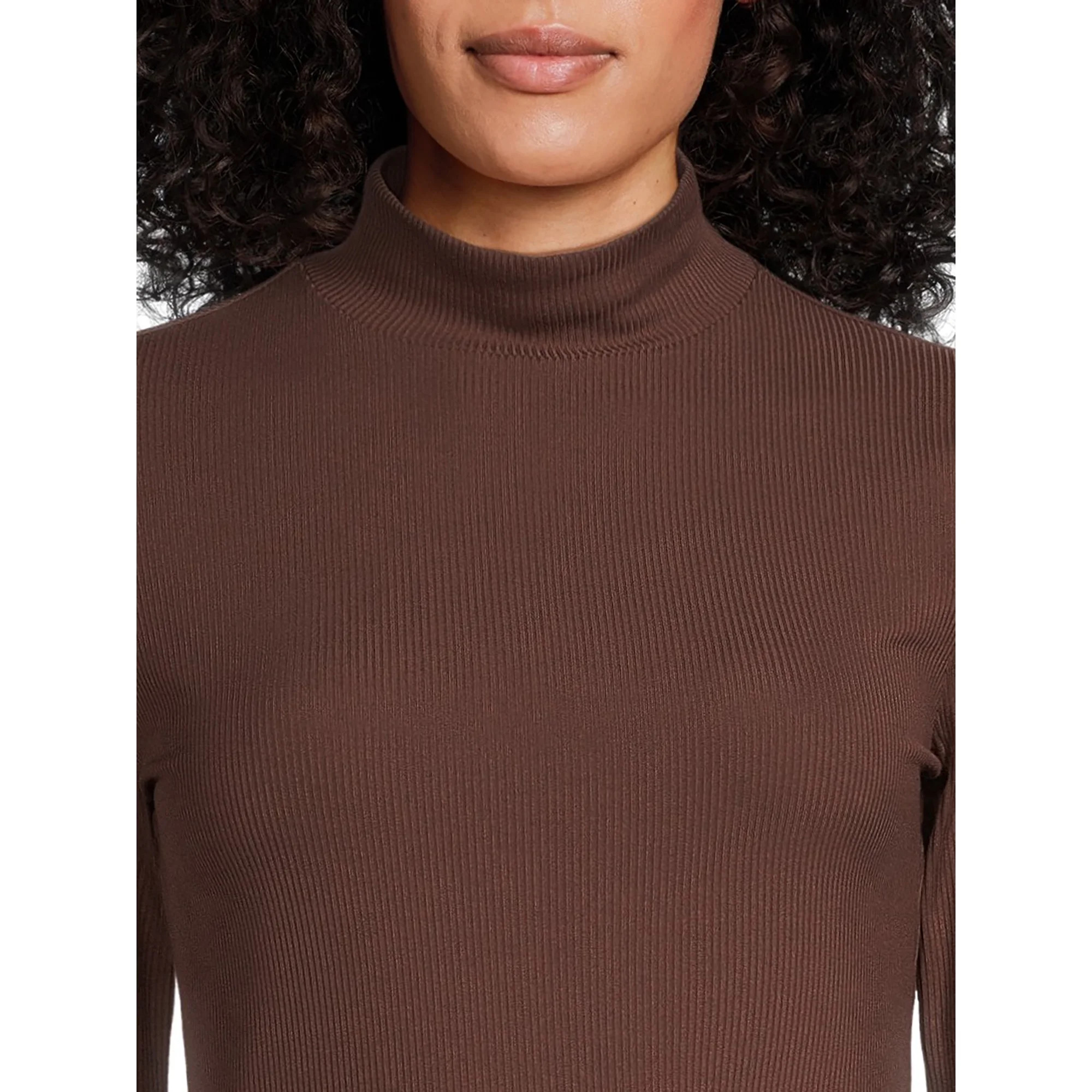 No Boundaries Women's Juniors Long Sleeve Mock Neck Top, Sizes XS-3XL | Walmart (US)