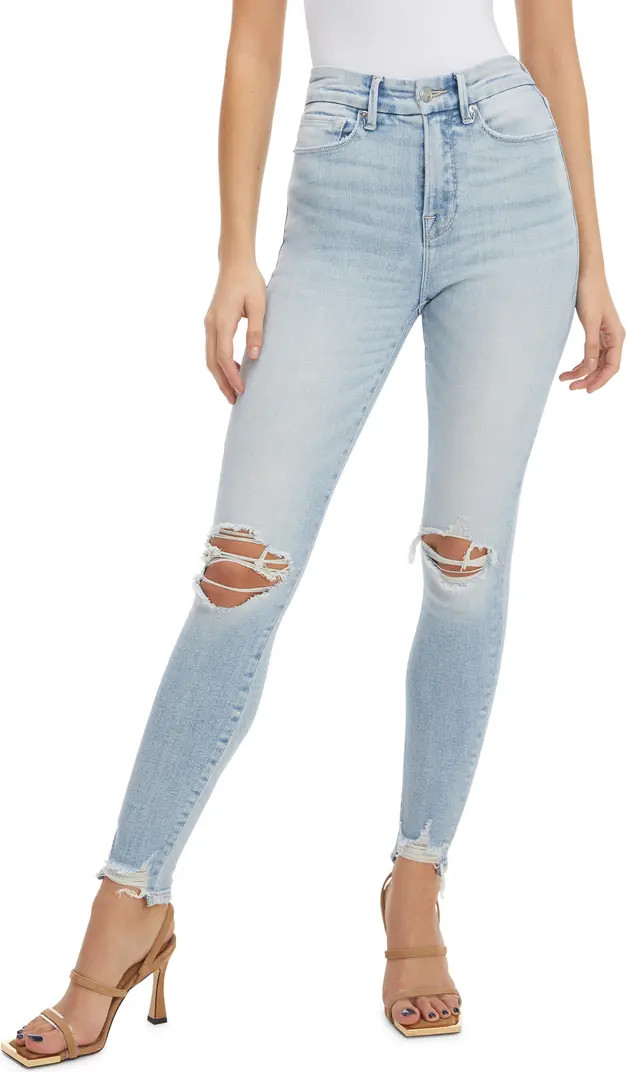 Good Waist Ripped High Waist Ankle Skinny Jeans | Nordstrom