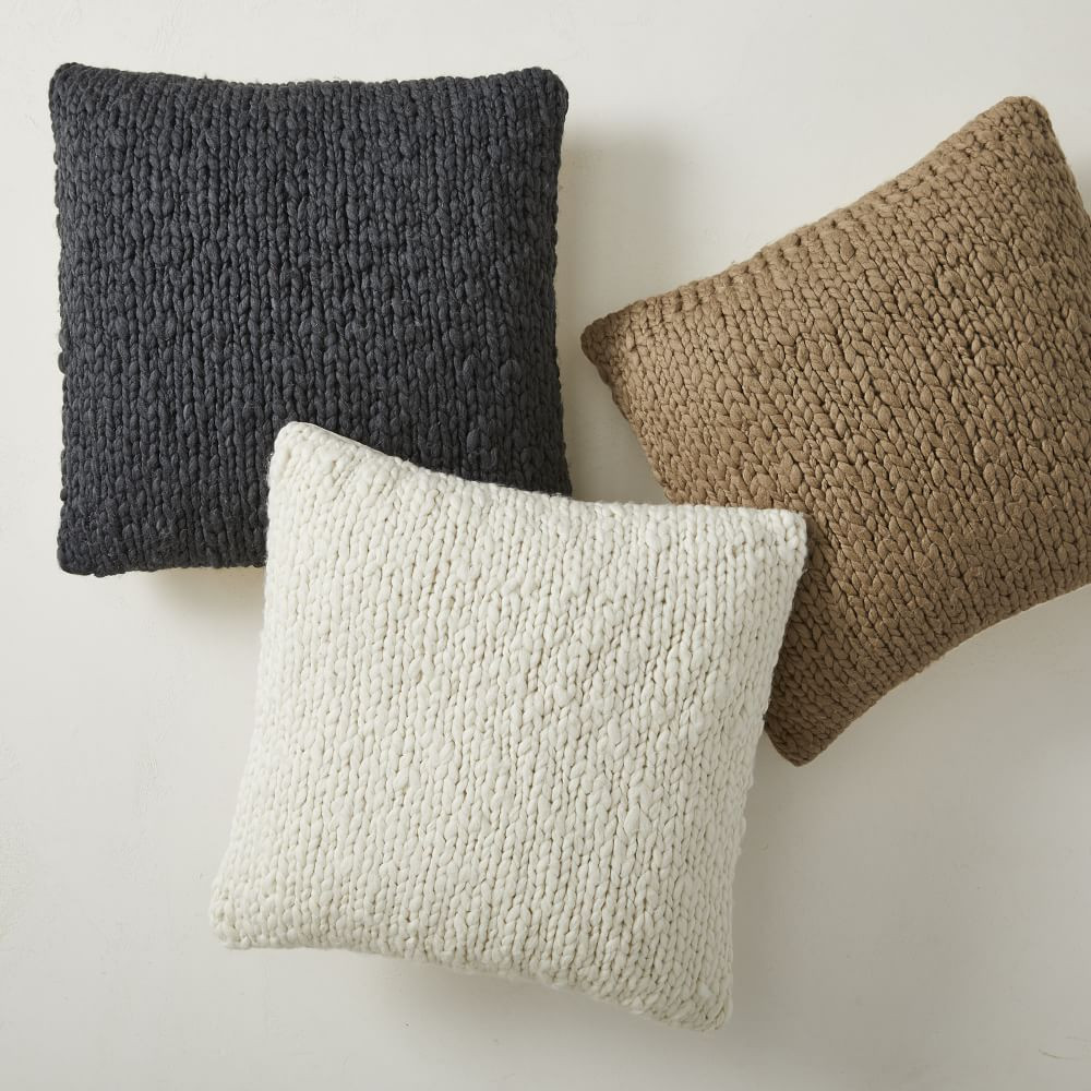 Wool Knit Pillow Cover | West Elm (US)