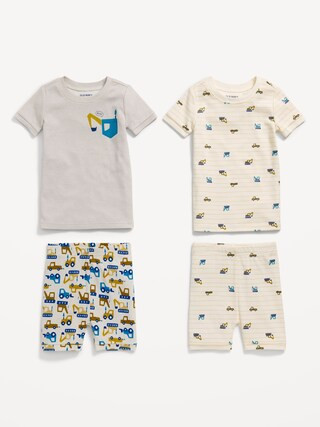 Unisex 4-Piece Printed Snug-Fit Pajama Set for Toddler & Baby | Old Navy (US)