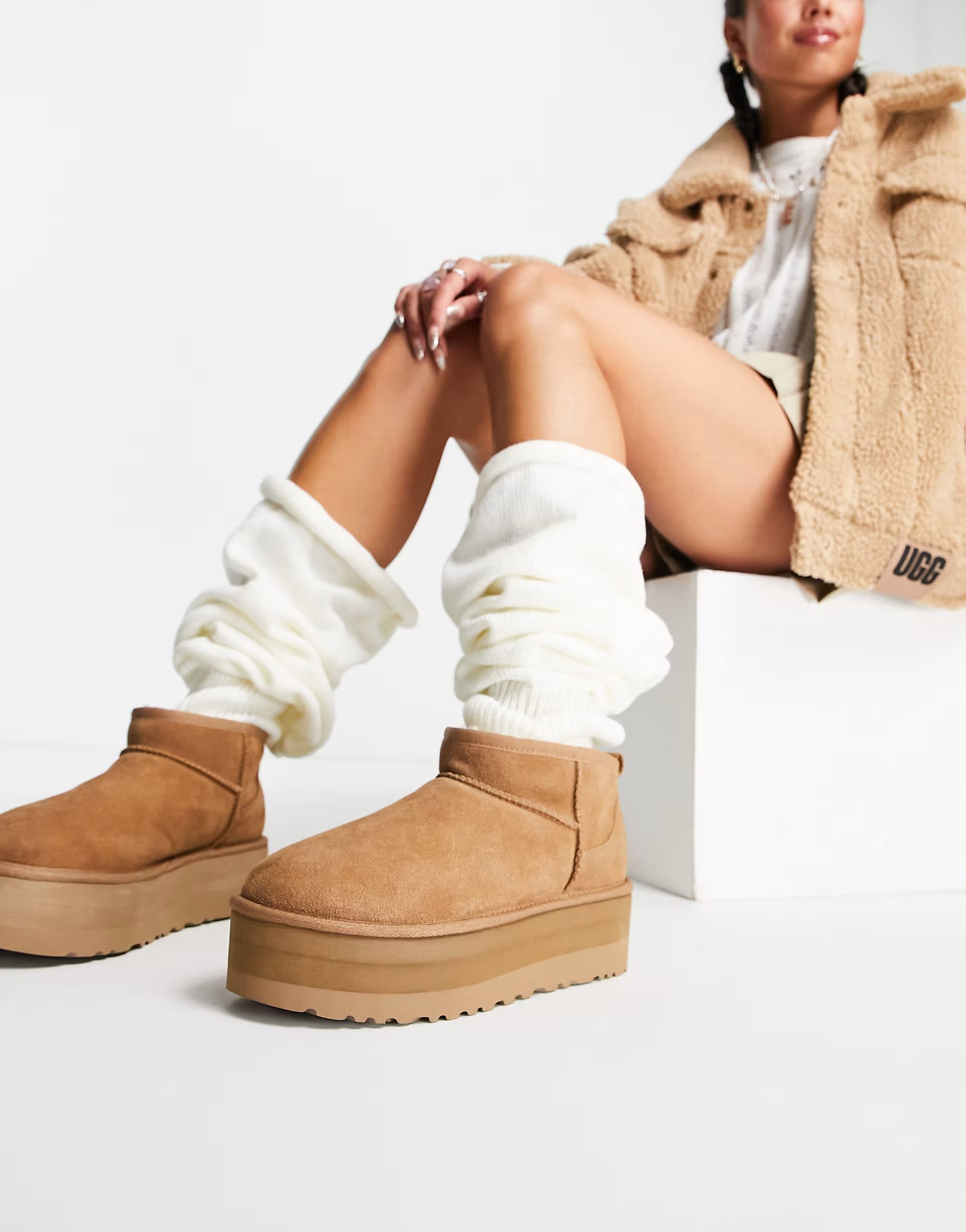 UGG classic ultra mini platform boots in chestnut | ASOS | ASOS (Global)