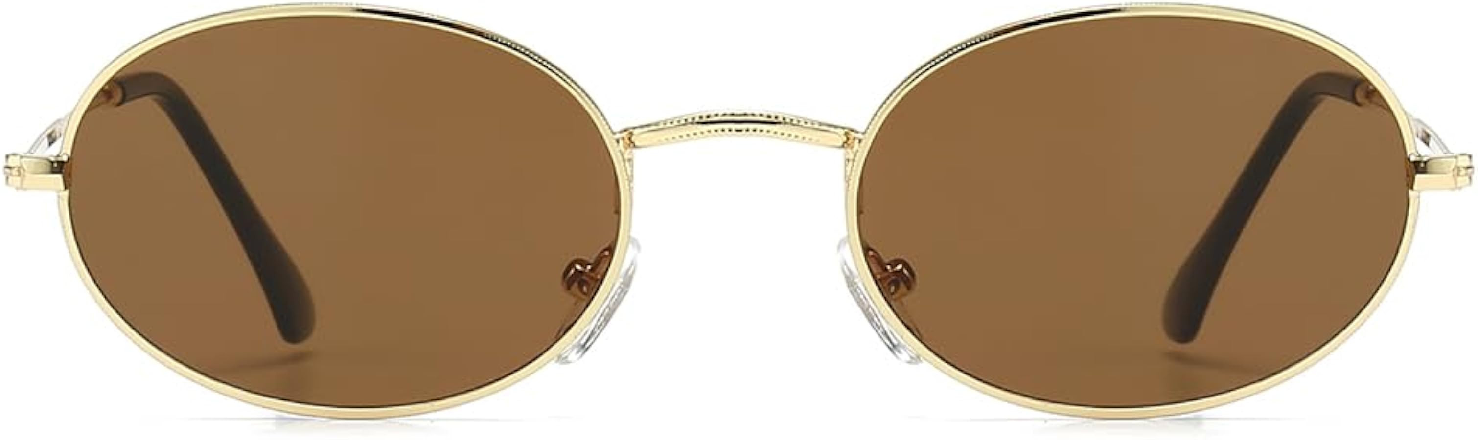 Dollger Oval Sunglasses for Women Vintage Metal Frame Glasses Anti Reflective Retro Eyeglasses Un... | Amazon (US)