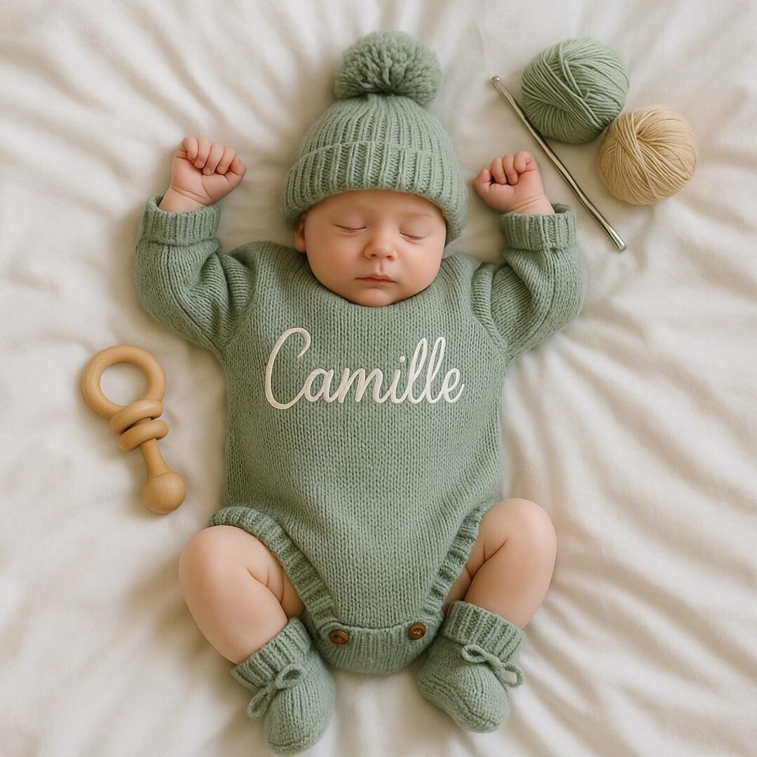 Embroidered Name Baby Romper Set, Personalized Outfit, Baby Boy Romper Baby Girl Romper, Coming H... | Etsy (US)