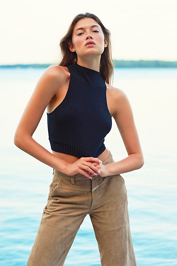 Ribbed Kimmi Crop by Intimately at Free People, Black, S | Free People (Global - UK&FR Excluded)
