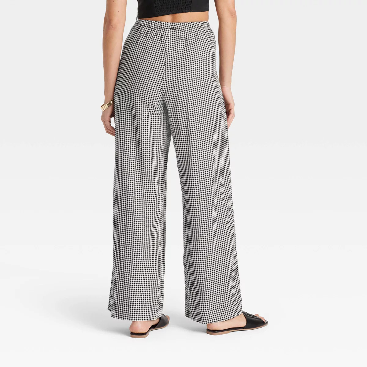 Women's Mid-Rise Wide Leg Linen Pull-On Pants - A New Day™ | Target