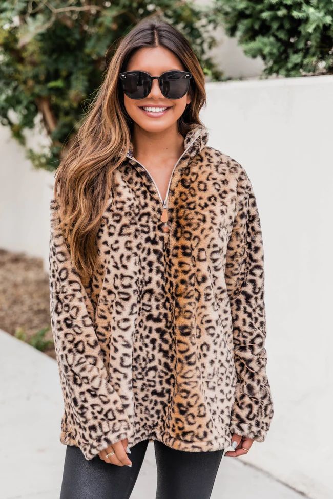 Delight My Heart Animal Print Pullover | The Pink Lily Boutique