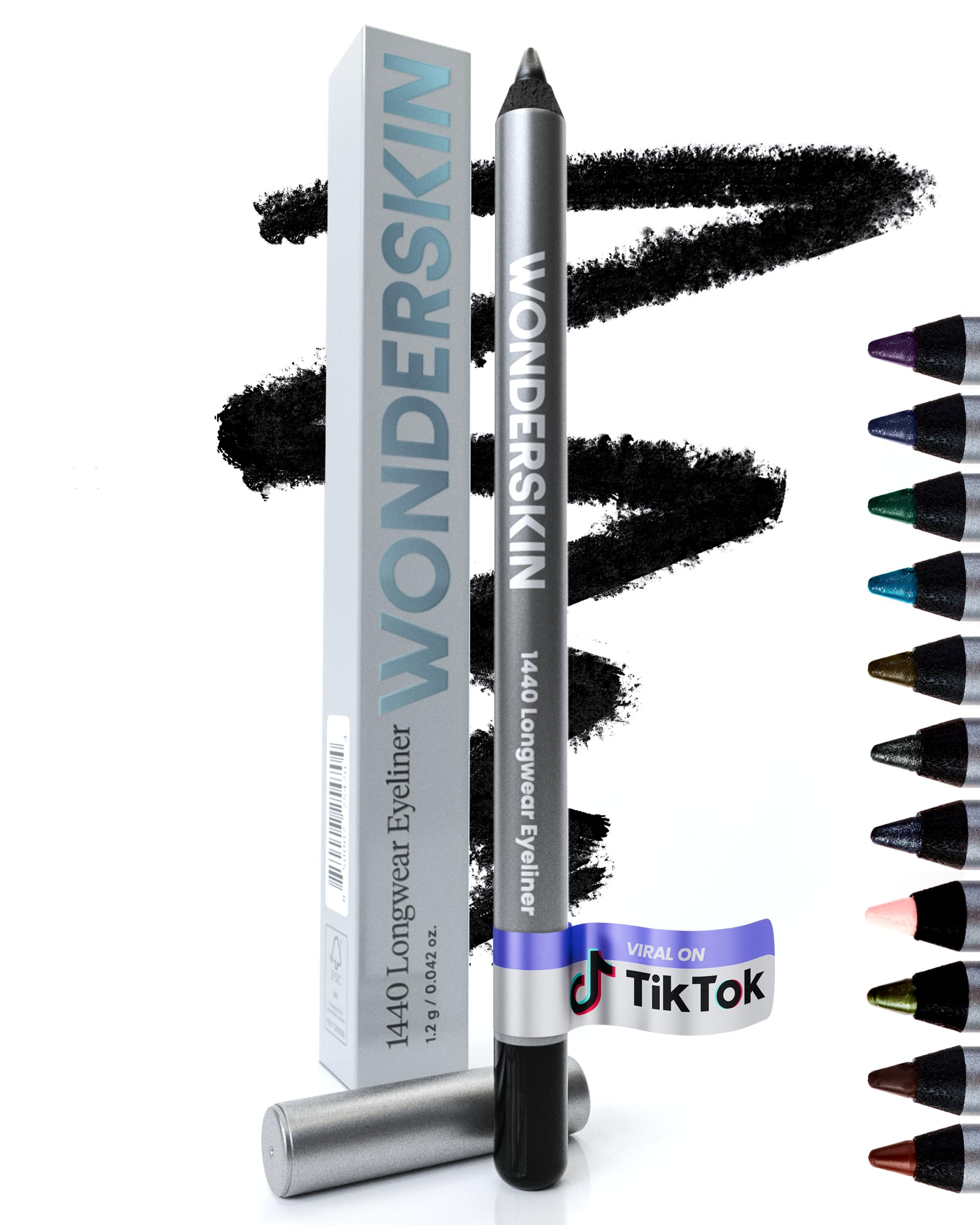 Wonderskin Eyeliner Pencil, 1440 Longwear Deep Black Eyeliner Pencil - Waterproof, Sharpenable & ... | Amazon (US)