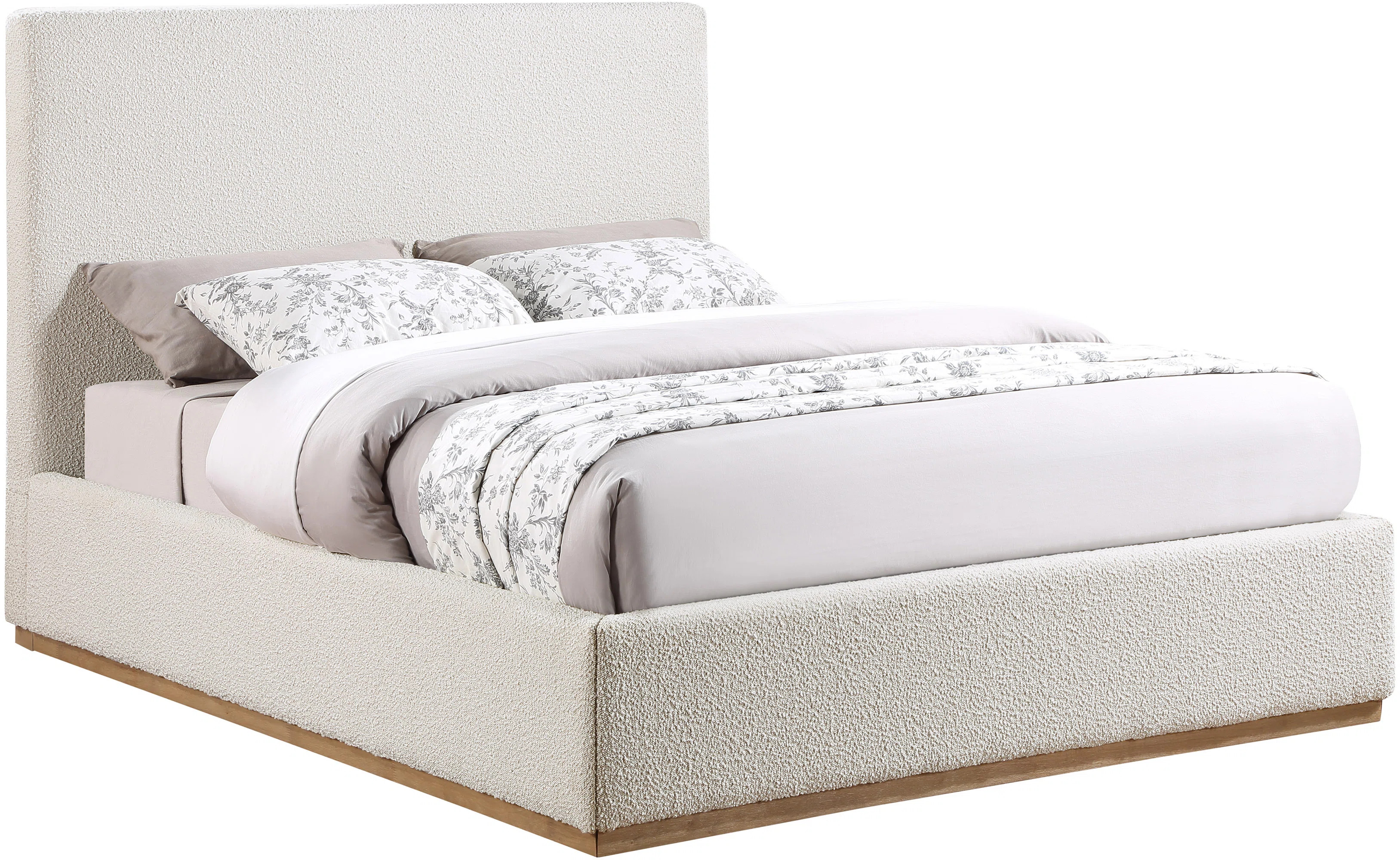 Piero Boucle Fabric Bed | Wayfair North America