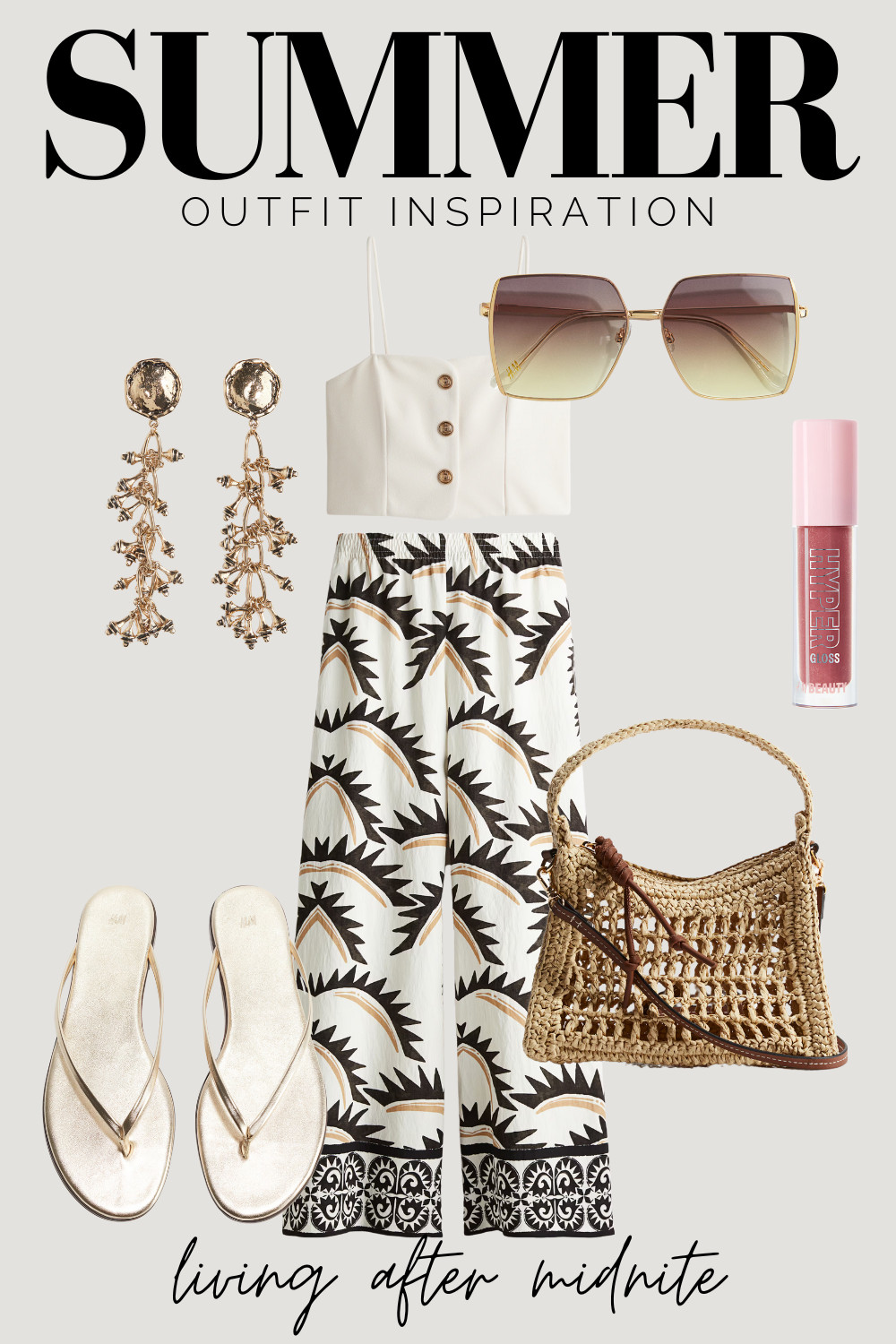 Cute linen vacation outfit, printed wide leg pants 

#LTKTravel #LTKStyleTip #LTKSeasonal