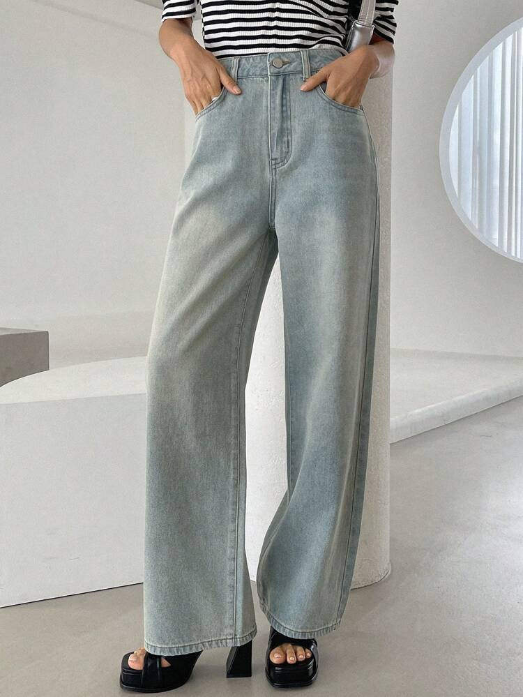 DAZY High Waist Wide Leg Jeans | SHEIN