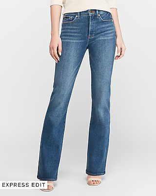 High Waisted Dark Wash Bootcut Jeans | Express