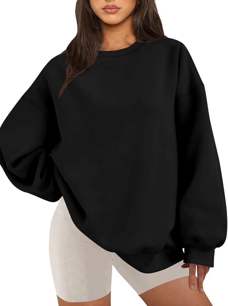 Oversized Sweatshirt for Women Fleece Crewneck Long Sleeve Loose Casual Pullover Top Fall Winter ... | Amazon (US)