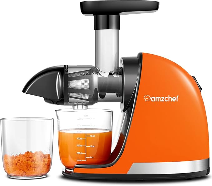 Slow Juicer,AMZCHEF Masticating Juicer Machines with Reverse Function, Cold Press Juice... | Amazon (US)