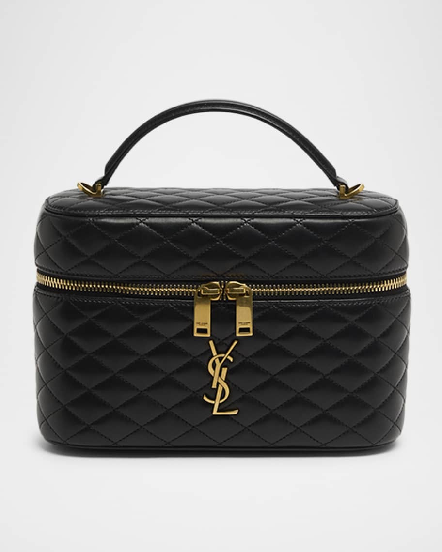 Saint Laurent Gaby Large YSL Vanity Bag in Quilted Leather | Neiman Marcus