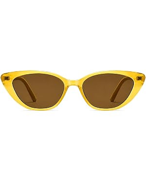 Narrow Small Retro Polarized Cat Eye Sunglasses for Women Trendy Driving Glasses | Amazon (US)