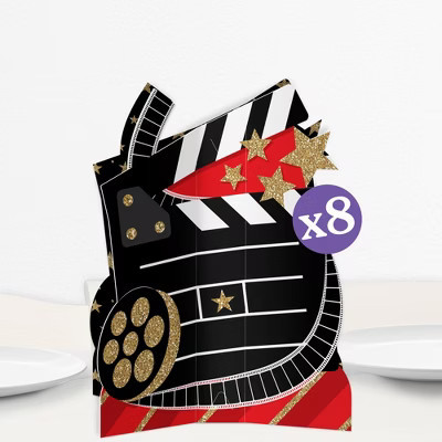 Big Dot of Happiness 3D Red Carpet Centerpiece Table Decorations, Freestanding Movie Night Centerpieces, Prom or Birthday Decor - 8 Count | Target