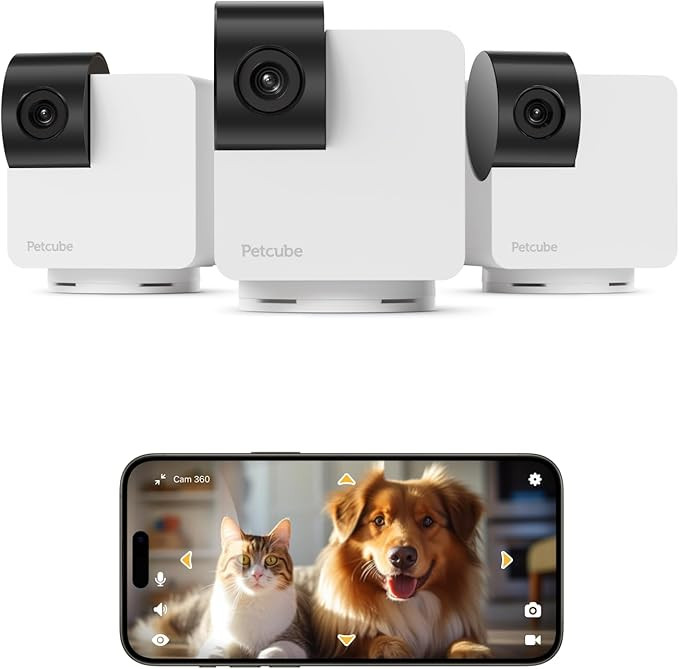 Petcube Cam 360 The Pack of 3 Camera | Ultimate Interactive WiFi Pet and Home Security Pan-Tilt C... | Amazon (US)