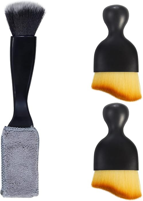 3 PCS Car Interior Detail Dust Brush,Soft Car Interior Detailing Kit Tools,Dash Duster Brush for ... | Amazon (US)