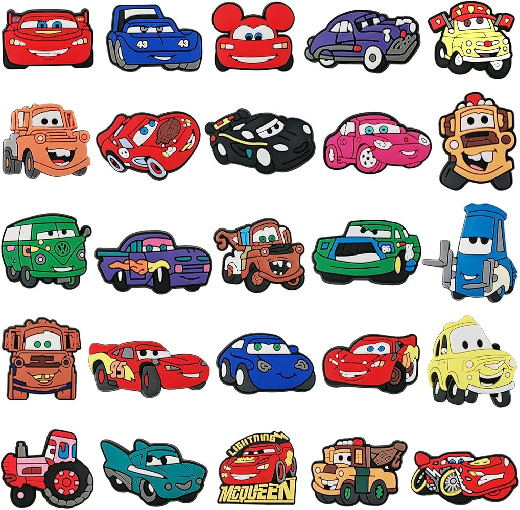 25pcs Car Shoe Charms for Boys Girls, for for Mcqueen Shoe Charms for Women Man Teens Kids,Cartoo... | Amazon (US)