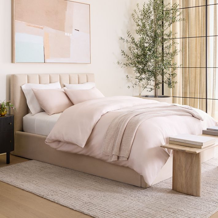 Emmett Channeled Low Profile Bed | West Elm (US)