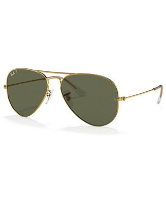 Ray-Ban Unisex Polarized Sunglasses, RB3025 AVIATOR CLASSIC - Macy's | Macy's
