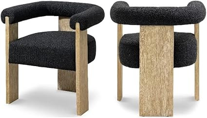 Meridian Furniture Barrel Collection Mid-Century Modern Dining Chair, Solid Wood Finish, Rich Bou... | Amazon (US)