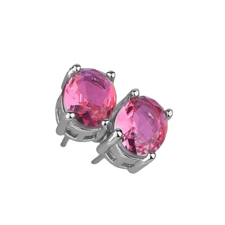 1 Pair Women Earrings Oval Cut Faux Gemstone Inlaid Ear Stud Earrings Party Jewelry-Ladies Chic Shin | Walmart (US)