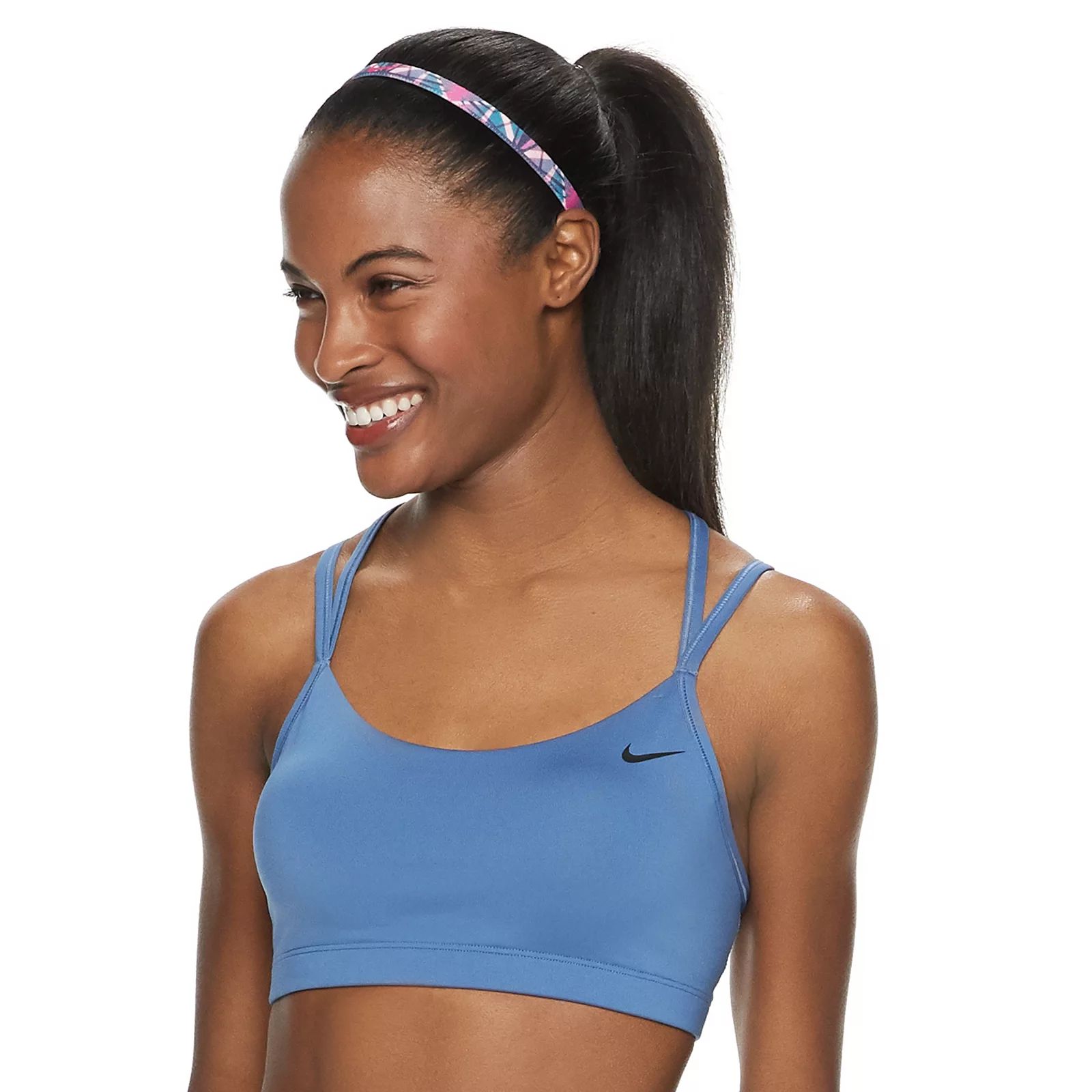 Women's Nike Strappy Low Impact Sports Bra AQ8686, Size: XS, Light Blue | Kohl's