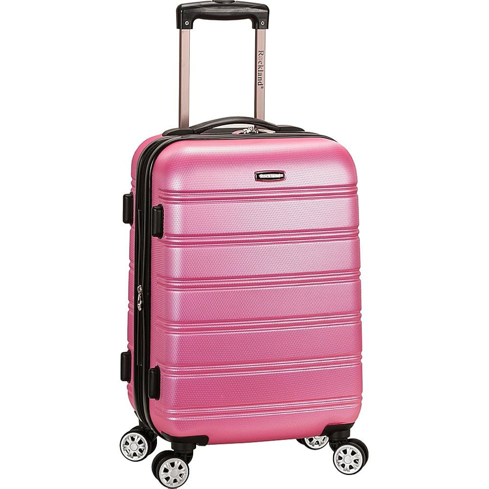 Rockland Melbourne Lightweight Expandable Hardside Spinner Wheel Luggage in Pink | Amazon (US)
