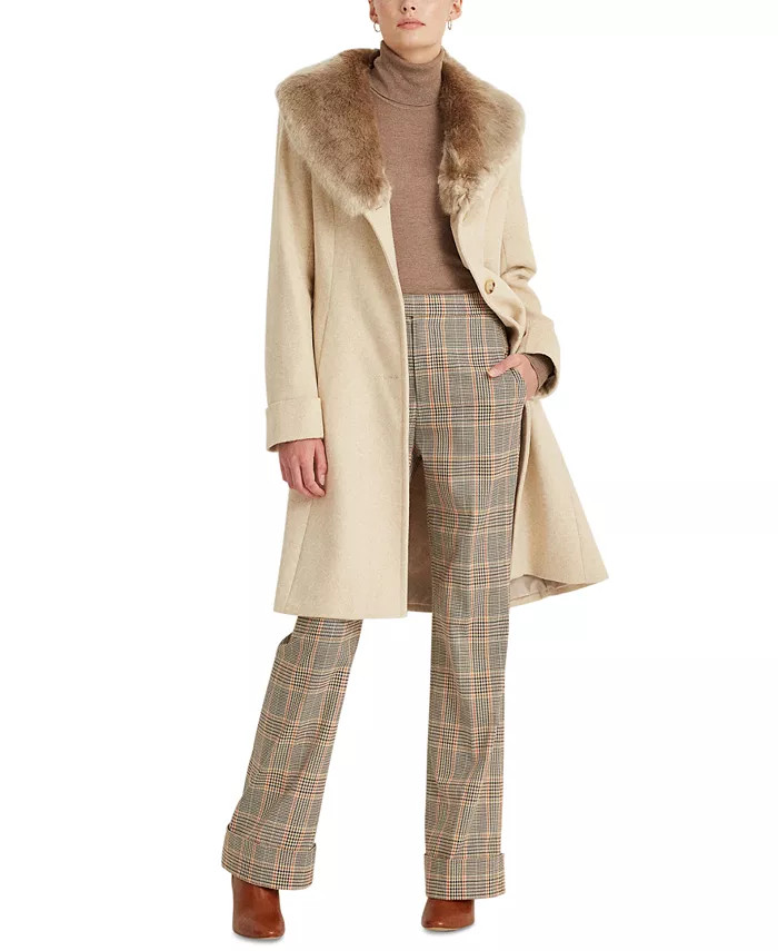 Women's Wool Blend Walker Coat | Macy's