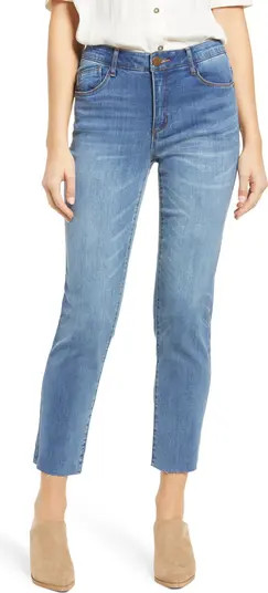 'Ab'Solution Raw Hem Slim Straight Jeans | Nordstrom