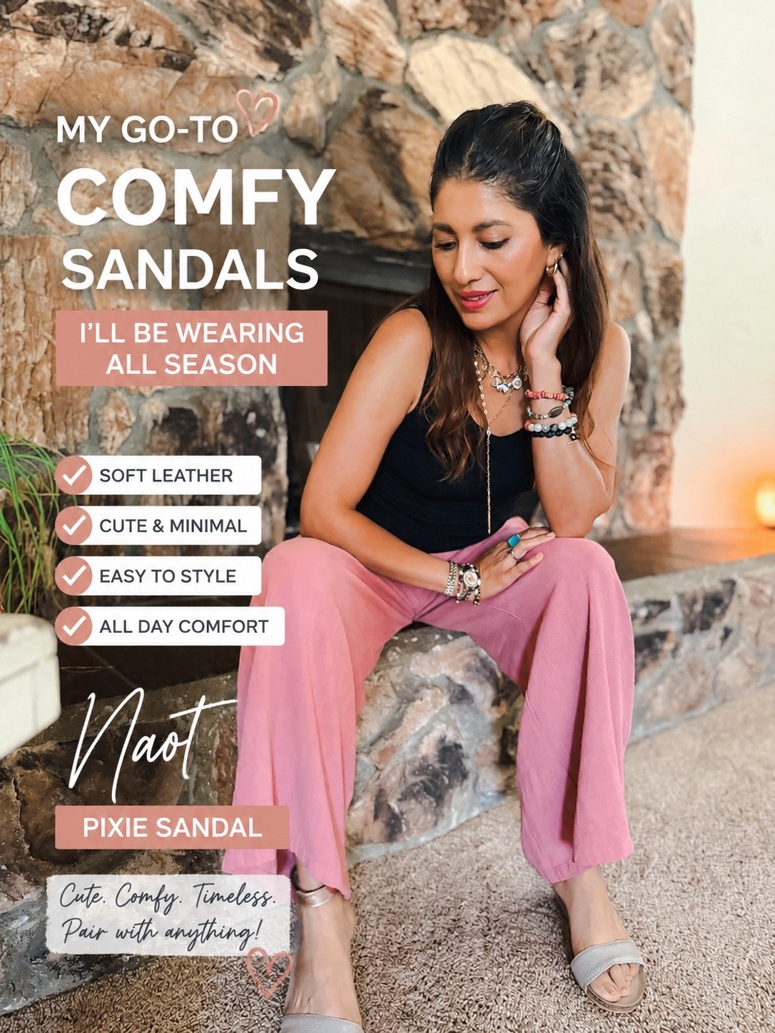My new go-to comfy sandal 🤎 The Naot Pixie sandal is such a cute everyday leather sandal that pairs with everything—jeans, dresses, shorts, and casual summer outfits. I love that it’s comfy enough for all-day wear but still looks elevated and stylish. Definitely one of those easy grab-and-go sandals I’ll be wearing on repeat all season.
Size 39 (USA 8) tts

Naot Pixie sandals, comfy leather sandals, everyday summer sandals, cute flat sandals, neutral sandals for women, casual outfit sandals, stylish comfort sandals, leather slide sandals, sandals to wear with dresses, comfy sandals for walking, versatile summer shoes, mom style sandals, elevated casual sandals, easy everyday outfit shoes

#LTKWorkwear #LTKSaleAlert #LTKPlusSize