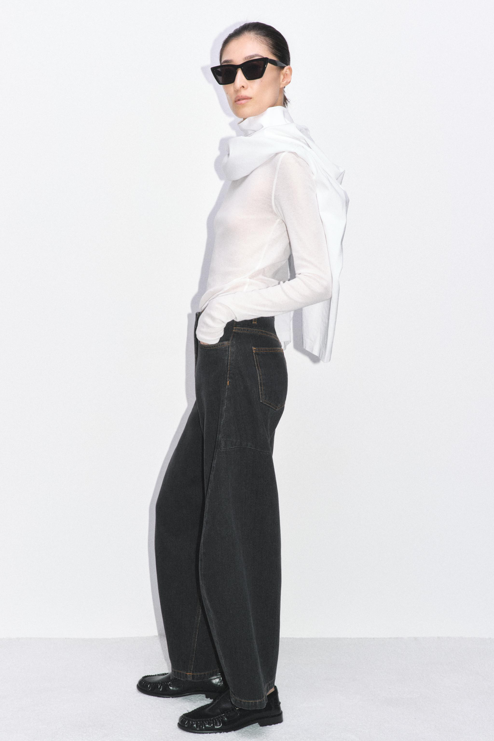 ZW COLLECTION MID-RISE ANKLE BALLOON JEANS | Zara US