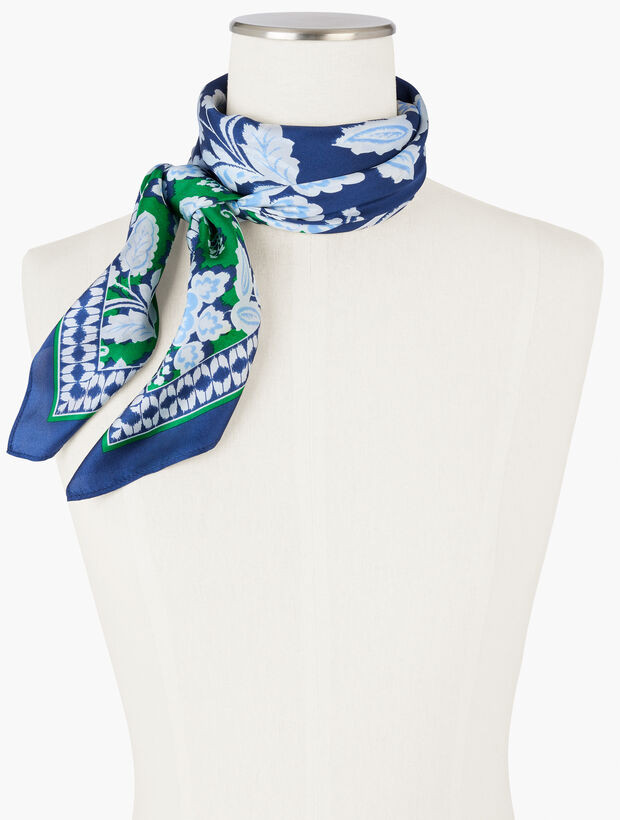 Blossom Ikat Silk Square Scarf | Talbots