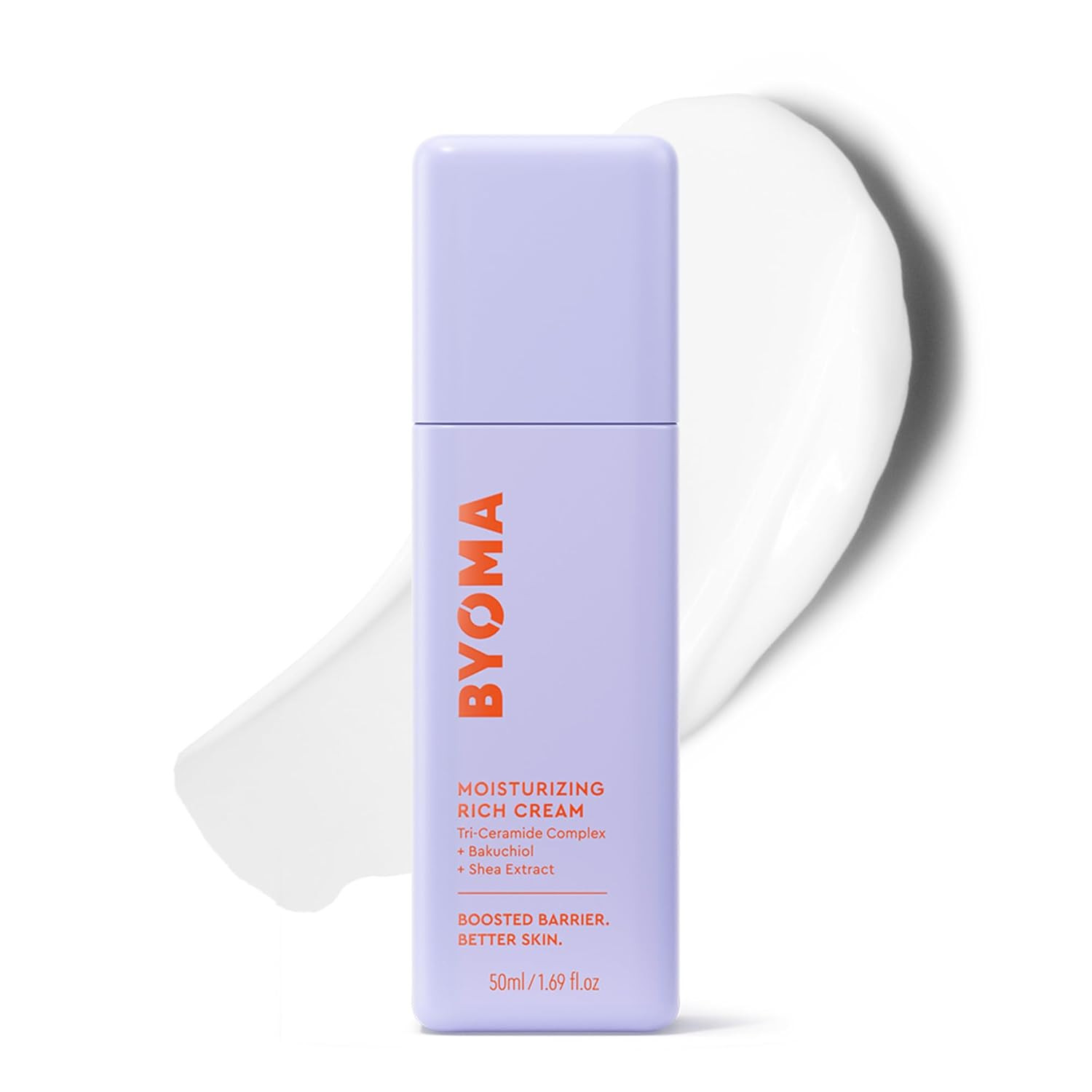 Byoma Moisturizing Rich Cream - Barrier Repair Face Lotion with Bakuchiol & Shea Extract Ceramide Moisturizer for Dry Skin Anti Wrinkle, Alcohol Free 1.69 fl.oz | Amazon (US)