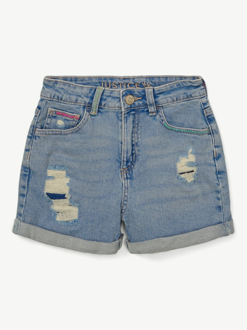 Justice Girls Mini Mom Jean Short, Sizes 6-18, Slim & Plus | Walmart (US)