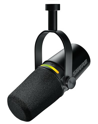 Shure MV7+ Podcast Dynamic Microphone – OBS Certified, Enhanced Audio, LED Panel, USB-C & XLR Outputs, Auto Level Mode, Digital Pop Filter, Reverb Effects – For Podcasting, Streaming, Recording, Black | Amazon (US)