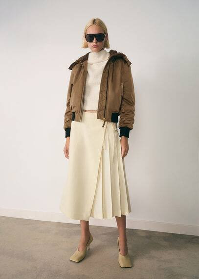 Bomber jacket with fleece lining brown - Women - M - MANGO | Mango (US/MX/AU)