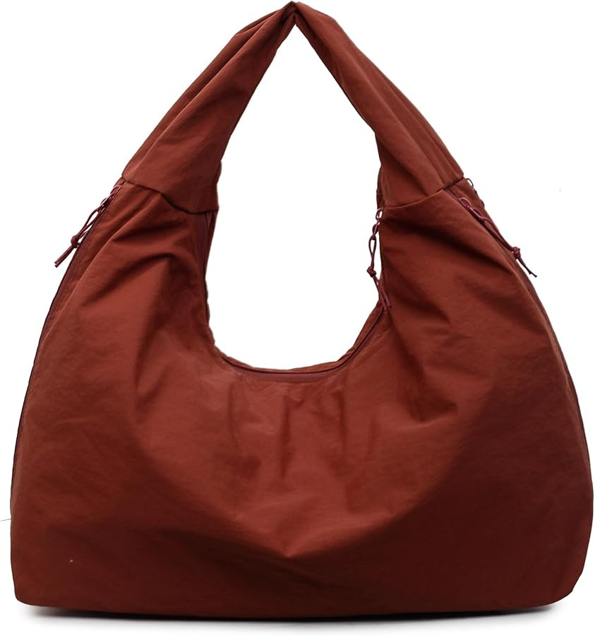 Women Solid Color Slouchy Tote Bag Large Capacity Shoulder Purse Versatile Underarm Bag Hobo Bag ... | Amazon (US)