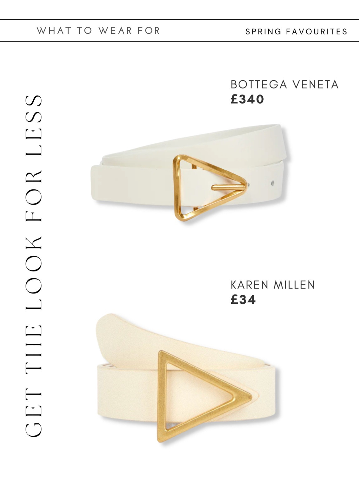 Bottega veneta discount triangle belt dupe