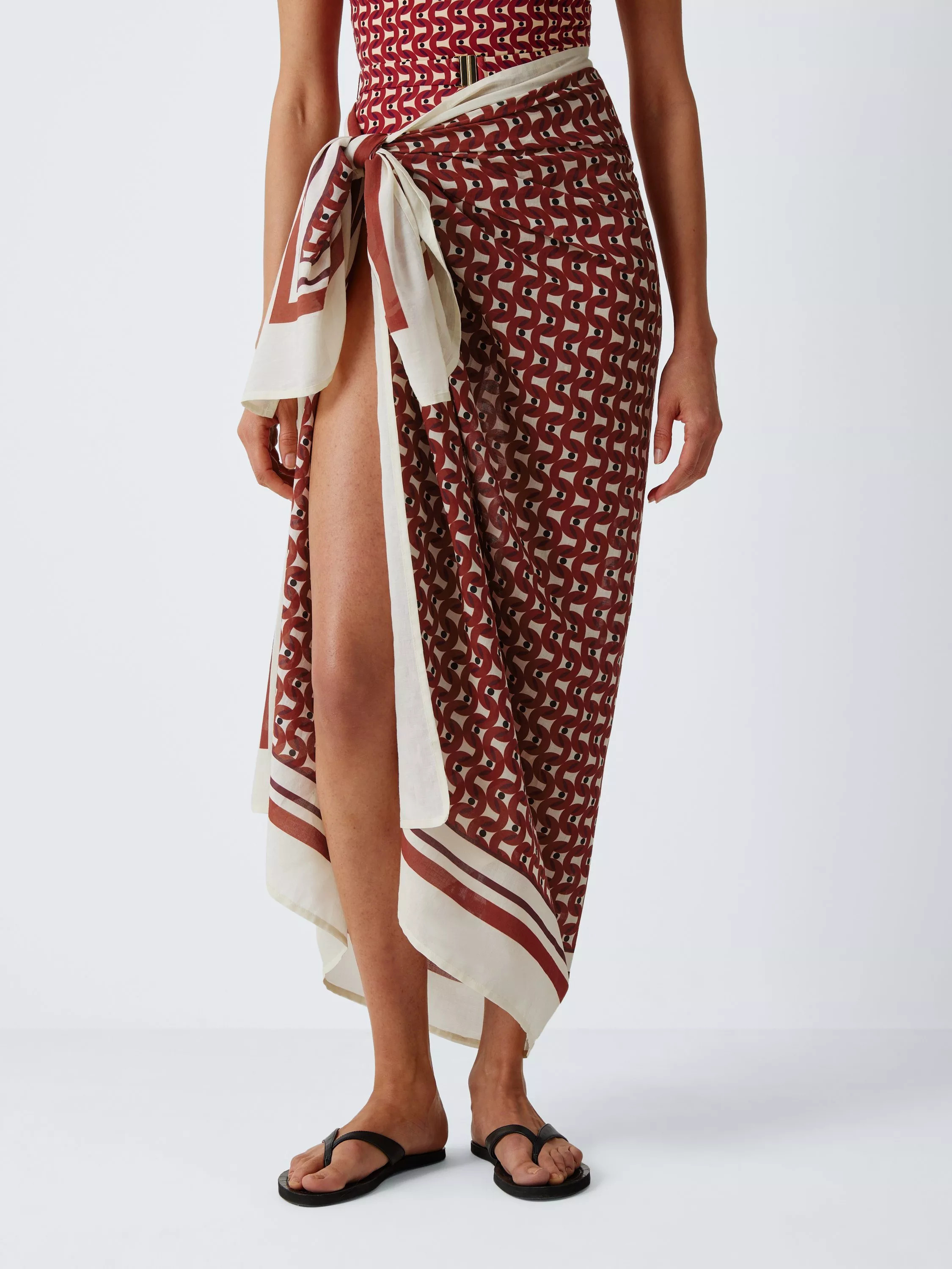 Monterey Geo Sarong, Brown Multi | John Lewis (UK)