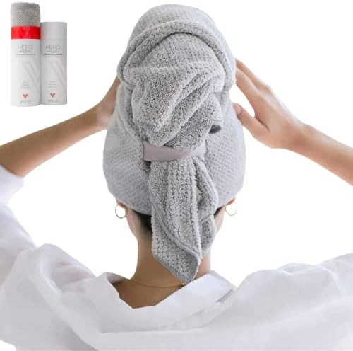 VOLO Hero Microfiber Hair Towel | Super Absorbent, Ultra-Soft, Fast Drying | Reduce Dry Time by 5... | Amazon (US)