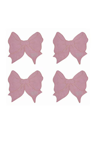 Chefanie Bow Cocktail Napkins Set Of 4 from Revolve.com | Revolve Clothing (Global)