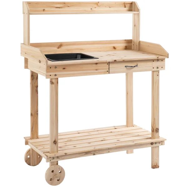 Bohy Wood Potting Bench | Wayfair Professional