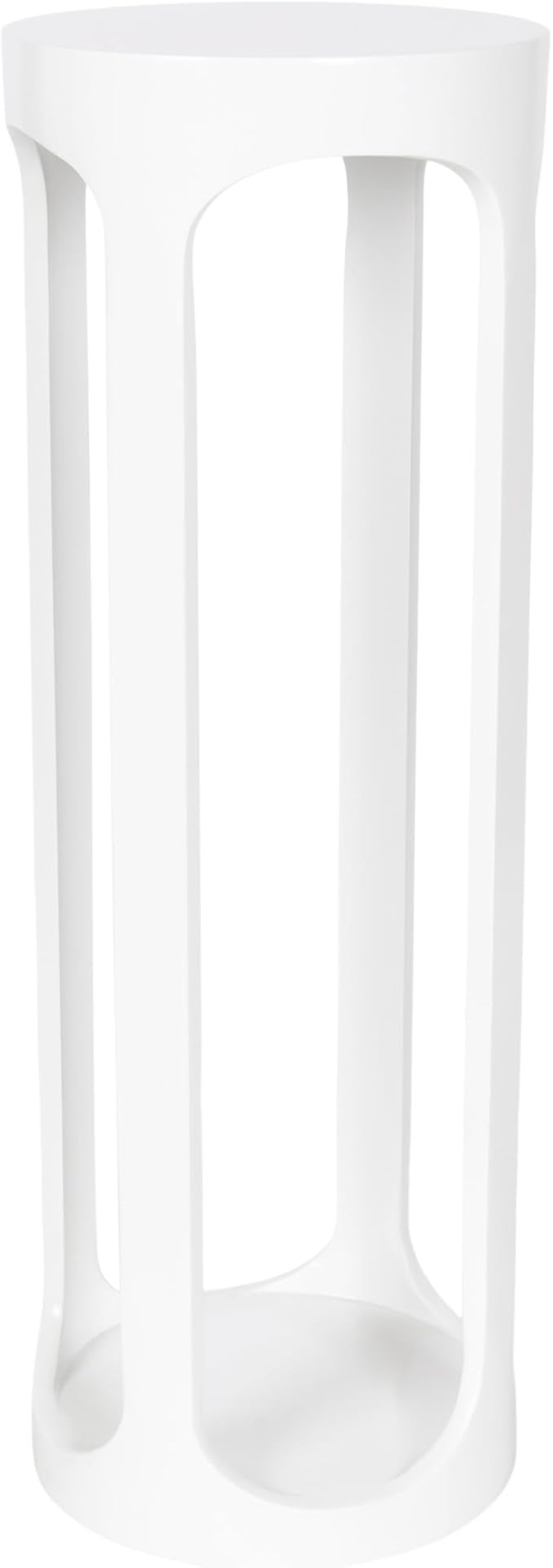 Kate and Laurel Dahl Modern Wooden Round Drink Table, 8 x 23, White, Transitional Circle Accent P... | Amazon (US)