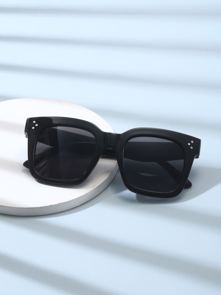 Rhinestone Square Frame Sunglasses | SHEIN